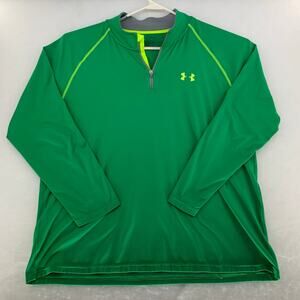 Under Armour Men's Green HeatGear 1/4 Zip Pullover Size XL